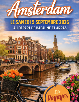 Amsterdam la capitale des Pays-Bas (Quartier Libre) - le samedi 05 septembre 2026 (départ : Bapaume et Arras)