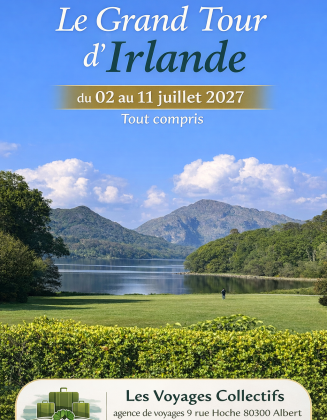 Circuit ! Le Grand Tour d'Irlande – Du 02 au 11 juillet 2027 (au départ de Péronne – Albert – Glisy (Amiens) )